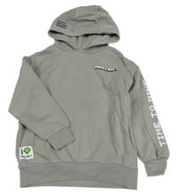 Šedá mikina s kapucí - Minecraft