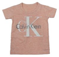 Růžové melírované tričko Calvin Klein