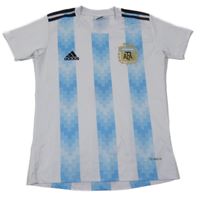 Bílo-modré fotbalové tričko s nášivkou a logem - Adidas