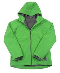 Zelená softshelová bunda s kapucí Y.F.K.