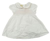 Bílé plátěné šaty s límečkem Tiny Ted 
