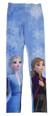 Modro-bílé sportovní legíny s Frozen Disney