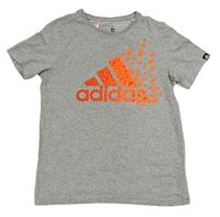 Šedé sportovní tričko s logem Adidas 