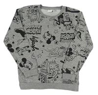 Šedá melírovaná mikina s Mickeym Disney
