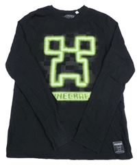 Černé triko s potiskem Minecraft C&A