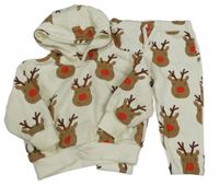 2set - Smetanová mikina se soby + tepláky Primark