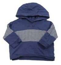 Modro-bílá oversize mikina s kapucí Matalan