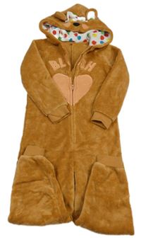 Béžová chlupatá kombinéza s kapucí - Pudsey George 