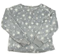 Šedá hvězdičkovaná plyšová mikina C&A