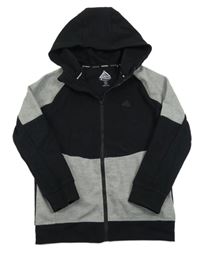 Černo-šedá propínací mikina s kapucí 9 Peak 