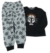 Černo-šedé fleecové pyžamo se Star Wars 