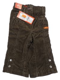 Nové - Hnědé manšestrové kalhoty Esprit