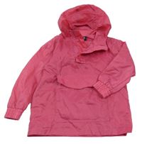 Tmavorůžová šusťáková bunda s kapsou a kapucí Proclimate 