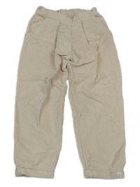 Béžové manšestrové kalhoty Leevje