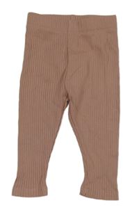 Starorůžové žebrované tepláky Kiabi