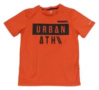 Červené funkční sportovní tričko s nápisem H&M