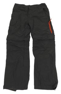 Antracitové funkční šusťákové šusportovní kalhoty Decathlon