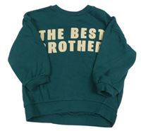 Tmavozelená oversize mikina s nápisem H&M