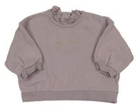 Levandulová oversize mikina s volánky George