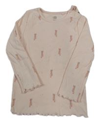 Světlerůžové žebrované triko s piškoty F&F