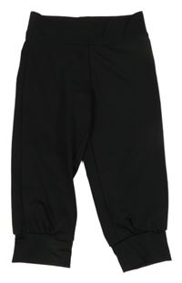 Černé capri sportovní kalhoty Pocopiano