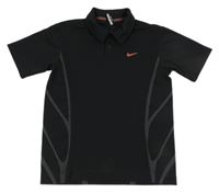 Černé sportovní funkční polo tričko Nike