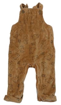 Béžové sametové laclové kalhoty s medídky Cool Club