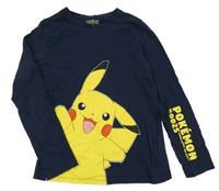 Tmavomodré triko s Pokémonem C&A
