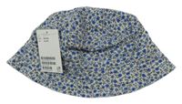 Nové - Smetanový plátěný květovaný klobouk H&M