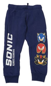 Tmavomodré tepláky se Sonicem H&M