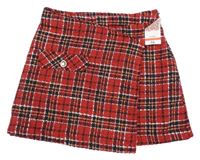 Nové - Červeno-černo-bílá kostkovaná sukně Matalan