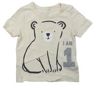 Smetanové tričko s medvídkem George 