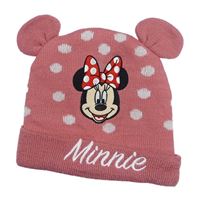 Starorůžová puntíkatá čepice s Minnie Disney