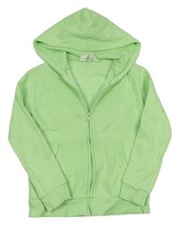 Světlezelená propínací mikina s kapucí zn. H&M