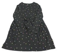 Černošedé šaty s barevnými srdíčky H&M