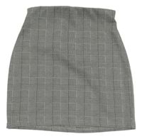 Černo-světlešedá kostkovaná vzorovaná sukně M&Co