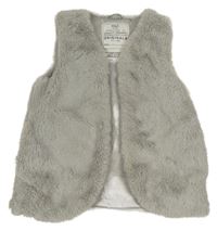 Šedá kožešinová zateplená vesta M&S