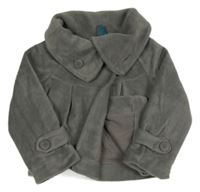 Šedá fleecová podšitá bunda s límcem Next