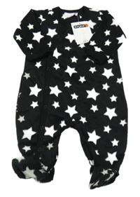 Nové - černý fleecový overal s bílými hvězdičkami Ergee