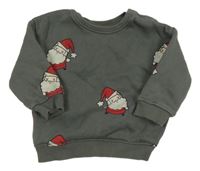 Tmavošedá vánoční mikina se Santy George