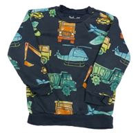 Tmavomodrá mikina s motorovými prostředky Nutmeg