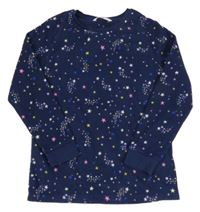 Tmavomodrá fleecová pyžamová mikina s hvězdičkami M&S