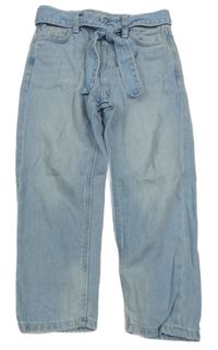 Světlemodré relaxed rifle s páskem PRIMARK