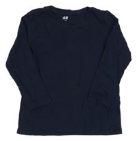 Tmavomodré triko H&M
