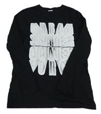 Černé triko s nápisy Chapter young