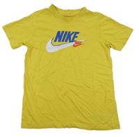 Tmavožluté tričko s logy Nike