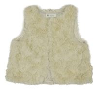 Smetanové kožešinové podšité bolérko H&M
