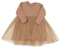 Starorůžové šaty s tylovou sukní zn. H&M