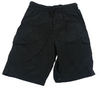 Černé plátěné cargo kraťasy Matalan