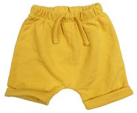 Hořčicové teplákové baggy kraťasy Matalan